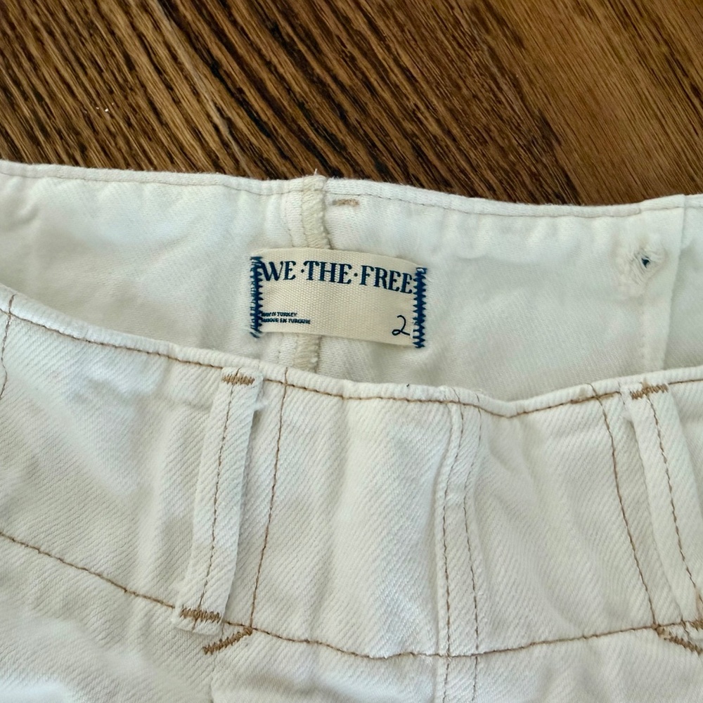 Free People Micro Pleated Denim Low Rise Mini Skort Size 2 - Picture 2 of 4